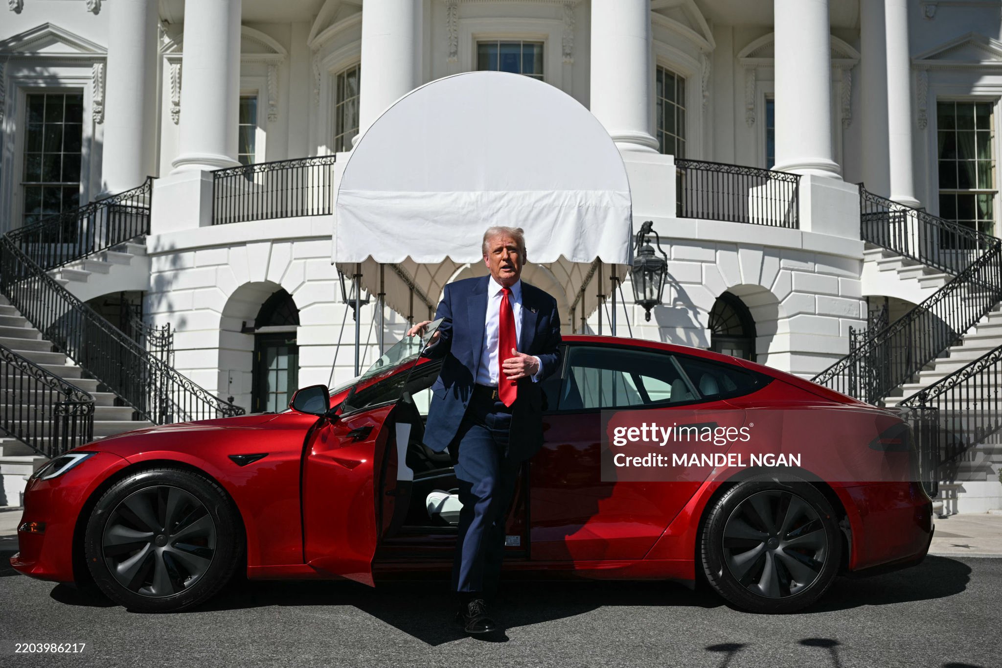Trump's Red Tesla